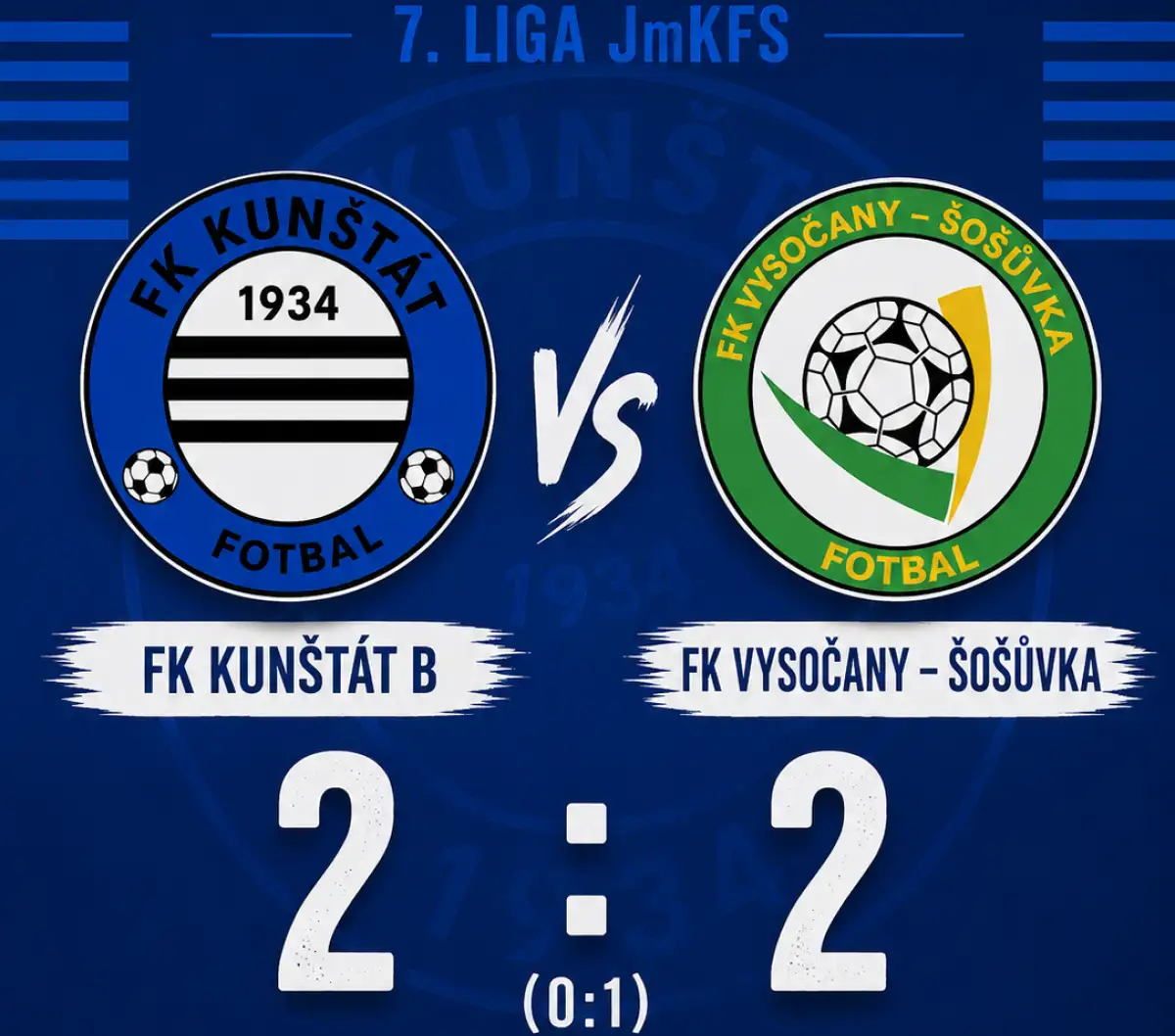 B tým remizoval s Vysočany - Šošůvkou 2:2
