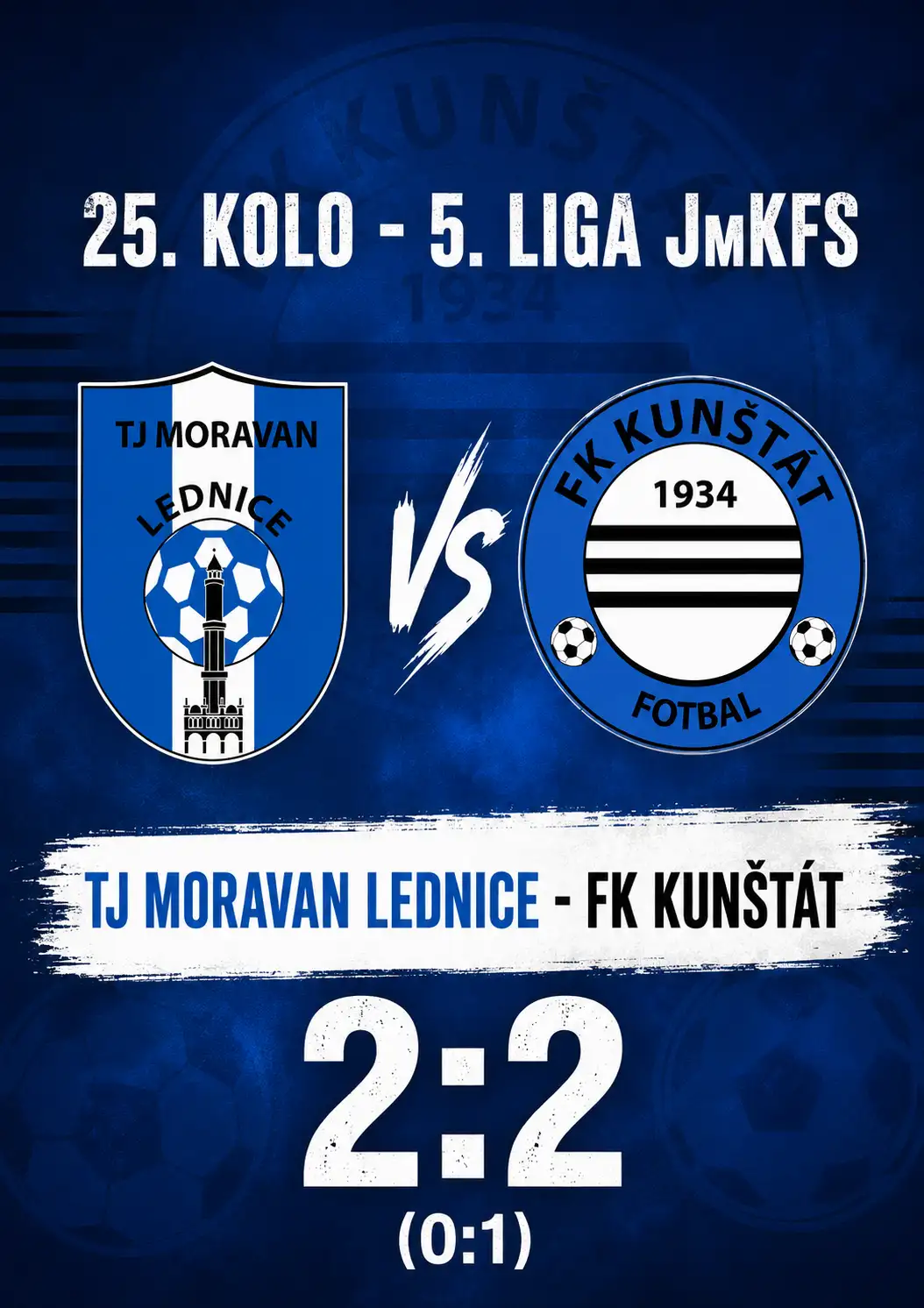 Z Lednice vezeme bod za remízu 2:2