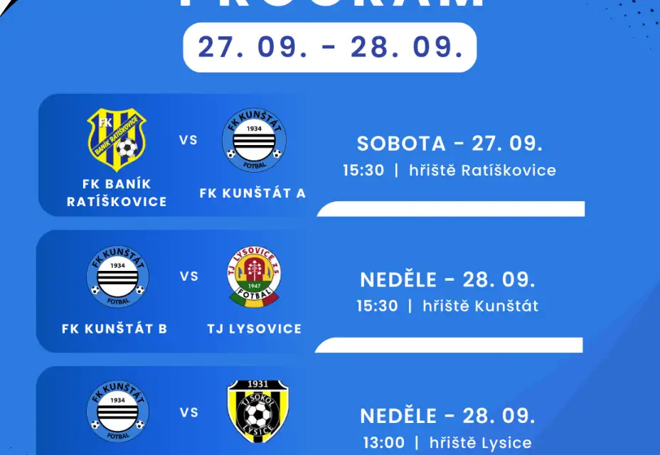 Program na nadcházející víkend