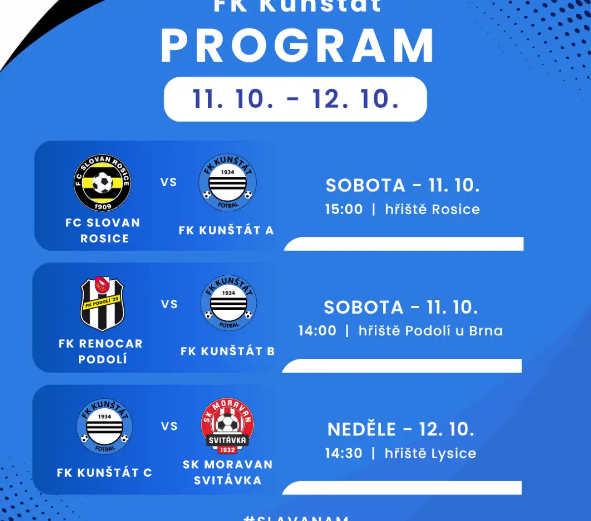 Program na nadcházející víkend