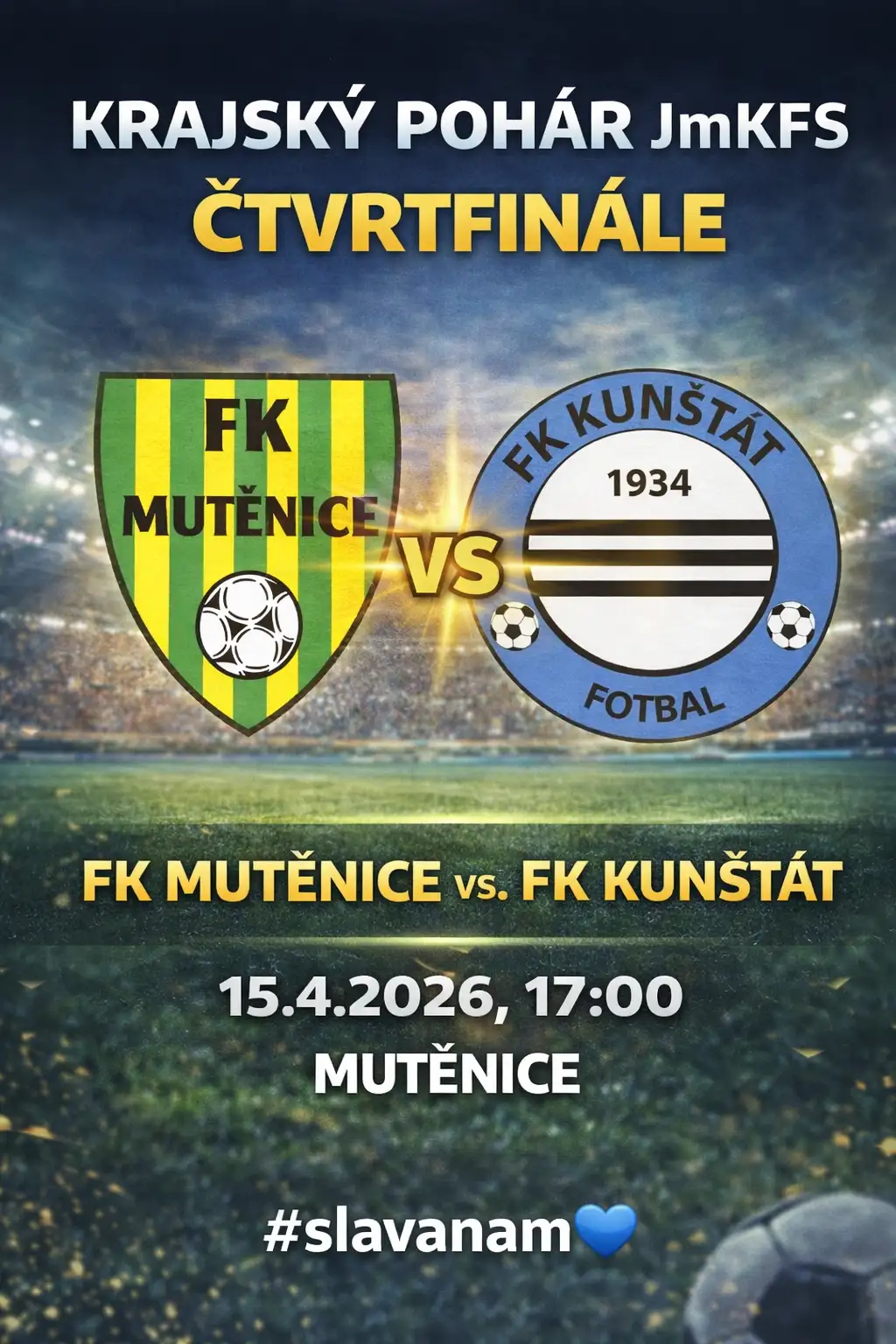 Ve středu nás čeká čtvrfinále Krajského poháru