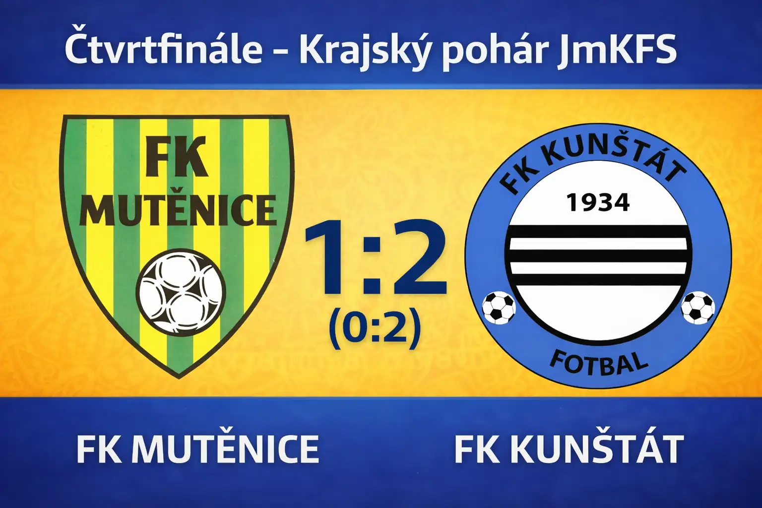 V Krajském poháru postupujeme do semifinále