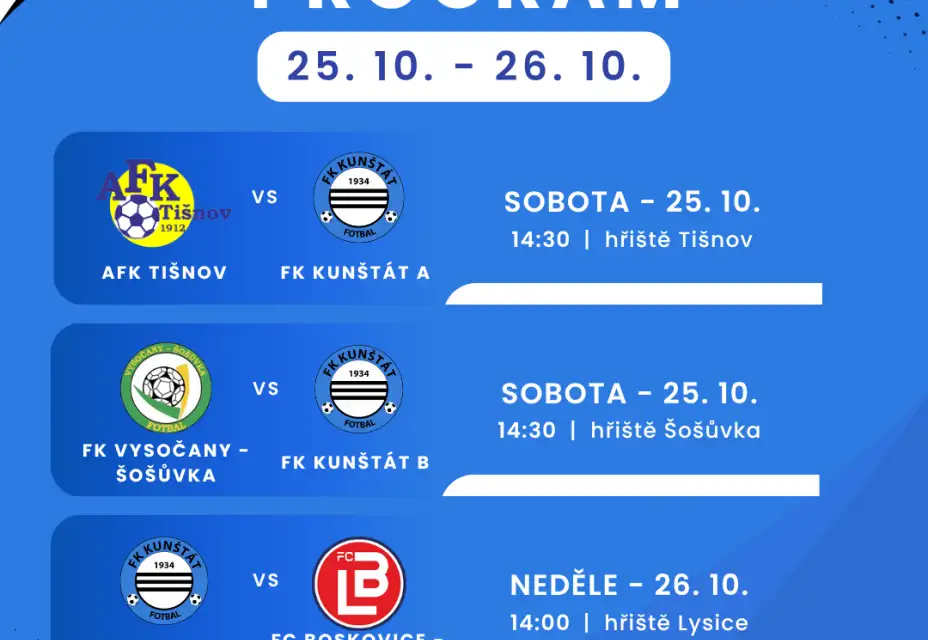 Program na nadcházející víkend