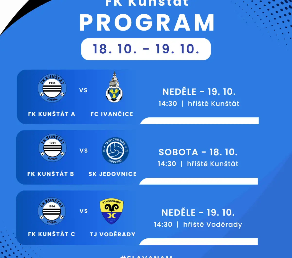 Program na nadcházející víkend