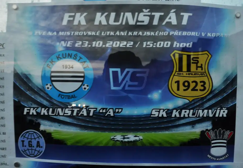 12. kolo KP: FK Kunštát - SK Krumvíř 23.10.2022