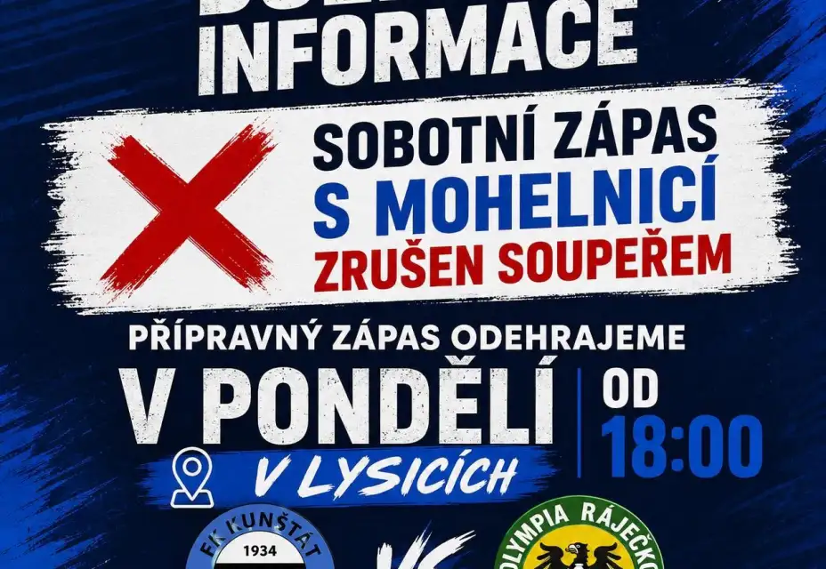 Změna v jízdním řádu áčka
